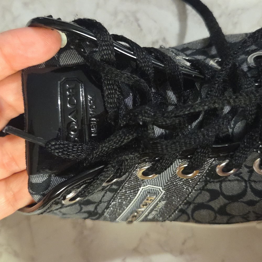 Coach Black and White Sneakers - Picture 5 of 8